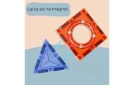 WOOPIE Klocki Magnetyczne Konstrukcyjne 3D Zestaw Edukacyjny Tor Kulkowy 113 el.