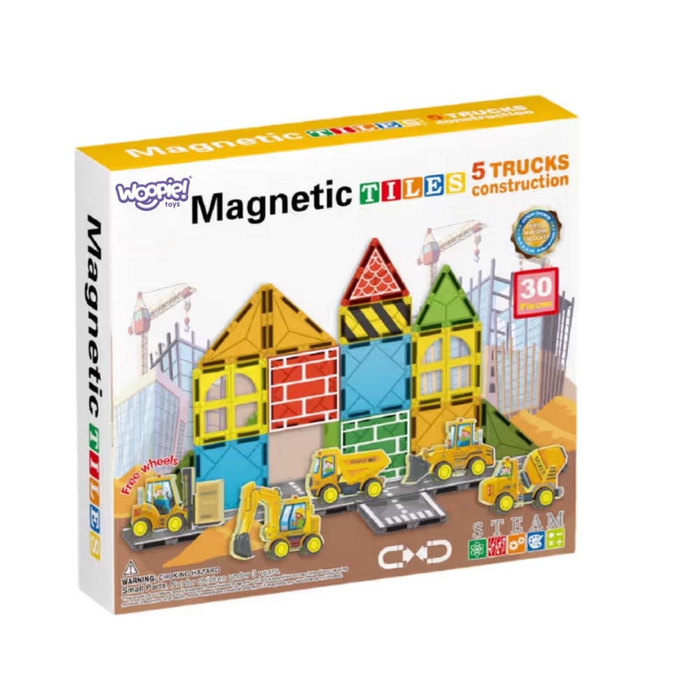 Magnetinis konstruktorius Woopie Pilies ir transporto priemonių rinkinys-Žaislai, Konstruktoriai, Magnetiniai konstruktoriai-e-v