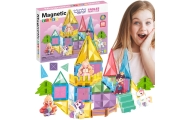 WOOPIE Klocki Magnetyczne Konstrukcyjne 3D Zestaw Edukacyjny Bajkowy Zamek 55el.