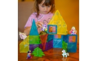 WOOPIE Klocki Magnetyczne Konstrukcyjne 3D Zestaw Edukacyjny Bajkowy Zamek 55el.