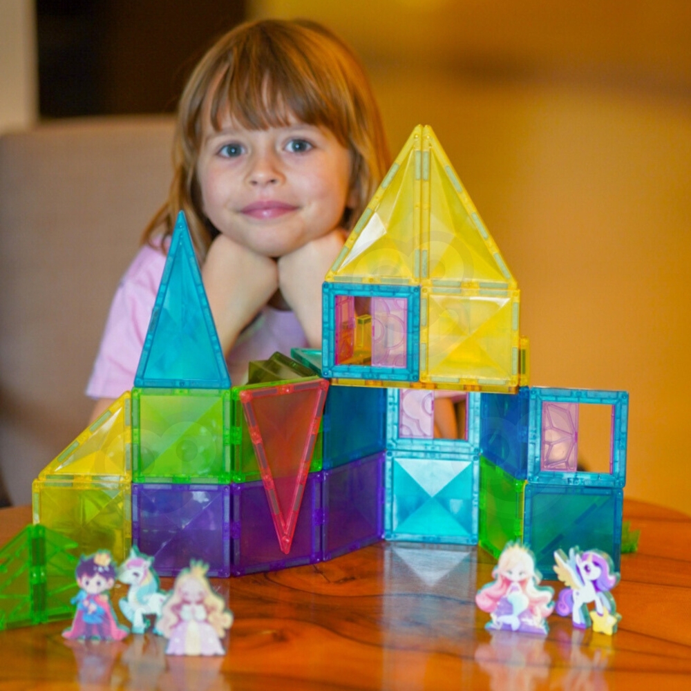 Magnetinis 3D konstruktorius WOOPIE Edukacinis pasakų pilies rinkinys 55el.