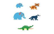 WOOPIE Magnetic Construction Blocks 3D Educational Set Jungle Animals 45pcs.