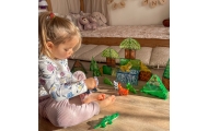 WOOPIE Klocki Magnetyczne Konstrukcyjne 3D Zestaw Edukacyjny Rzadkie Zwierzęta 45el.