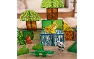 WOOPIE Klocki Magnetyczne Konstrukcyjne 3D Zestaw Edukacyjny Rzadkie Zwierzęta 45el.