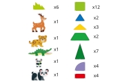 Magnetinis 3D konstruktorius WOOPIE Rare Animals edukacinis rinkinys 45el.