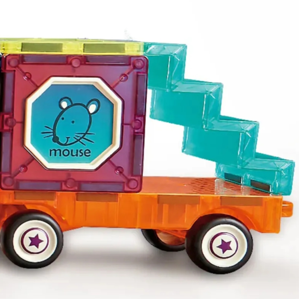 Magnetinis konstruktorius WOOPIE 3D Traukinys, 71 el.-Žaislai, Konstruktoriai, Magnetiniai konstruktoriai-e-vaikas