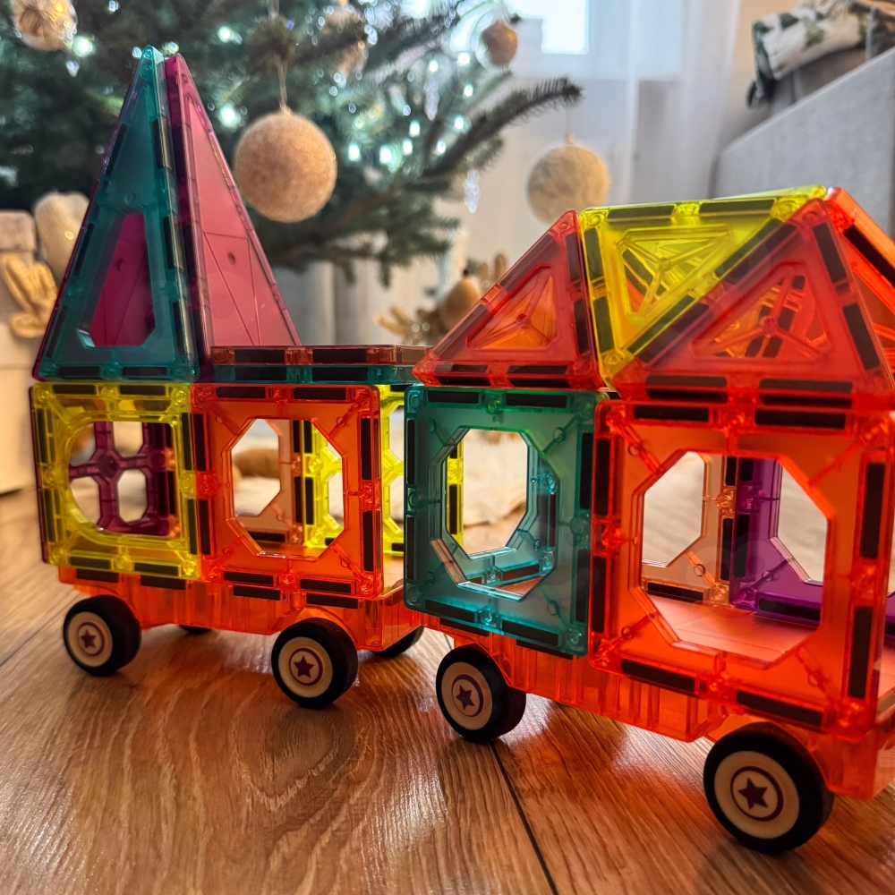 Magnetinis konstruktorius WOOPIE 3D Traukinys, 71 el.-Žaislai, Konstruktoriai, Magnetiniai konstruktoriai-e-vaikas