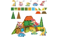 WOOPIE Magnetyczne Klocki Konstrukcyjne 7,5 cm Dino 30 el.
