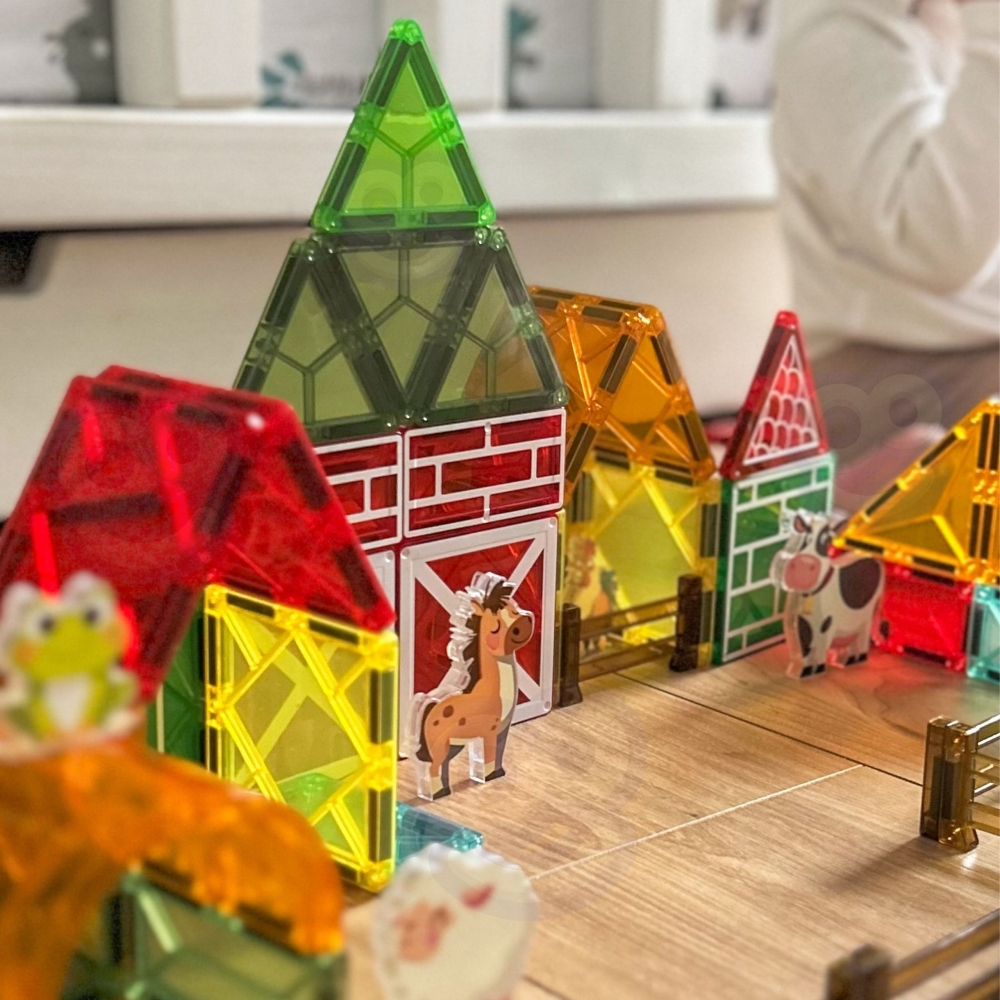 Magnetinis konstruktorius WOOPIE 7,5 cm Ūkis 30 el.-Žaislai, Konstruktoriai, Magnetiniai konstruktoriai-e-vaikas