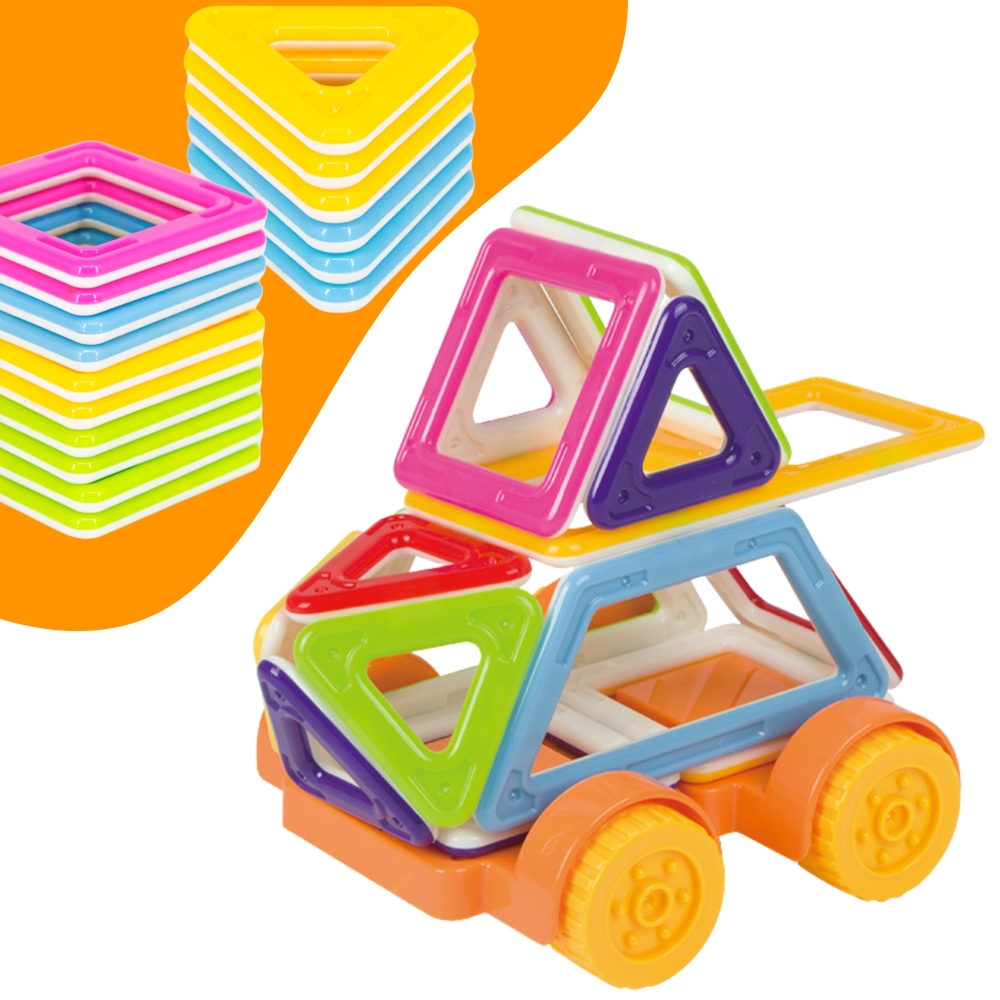 Mini magnetinis konstruktorius WOOPIE Transporto priemonės 22el.