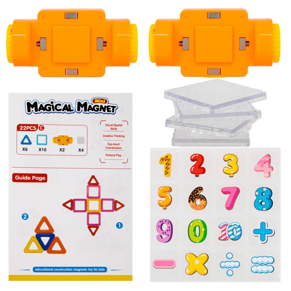 Mini magnetinis konstruktorius WOOPIE Transporto priemonės 22el.