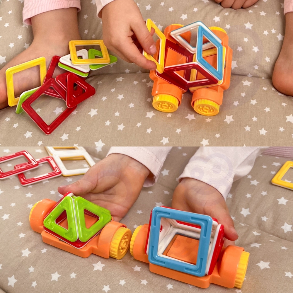 WOOPIE Klocki Magnetyczne Pojazd Mini Budowle 22el.