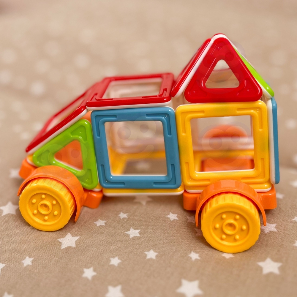 Mini magnetinis konstruktorius WOOPIE Transporto priemonės 22el.
