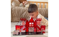 WOOPIE Klocki Magnetyczne 3D Zestaw Straż Pożarna 48el.