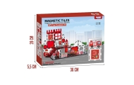 WOOPIE Klocki Magnetyczne 3D Zestaw Straż Pożarna 48el.