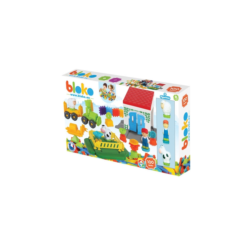 Konstruktorius MOCHTOYS Ežiukas Pin Bricks FARMS kartoninėje dėžutėje 100 el.