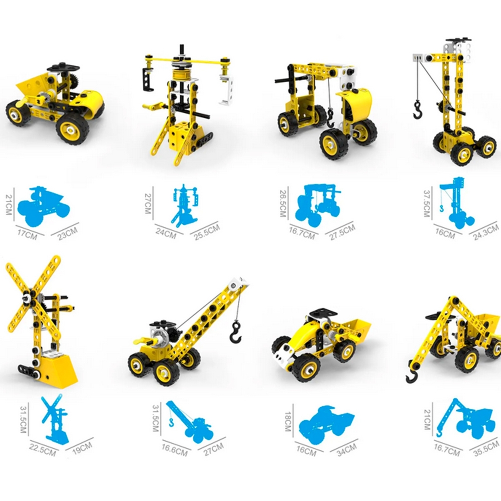 Konstruktorius WOOPIE Vehicles 8-in-1 STEAM kaladėlės-Žaislai, Konstruktoriai, Įvairūs konstruktoriai-e-vaikas