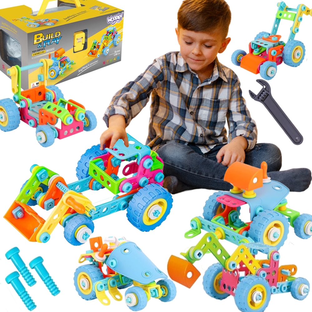 Konstruktorius WOOPIE transporto priemonės 6in1 STEM kaladėlės-Žaislai, Konstruktoriai, Įvairūs konstruktoriai-e-vaikas