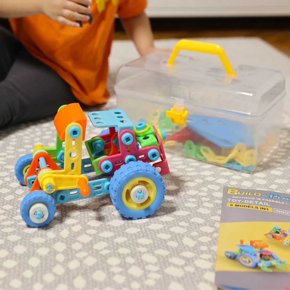Konstruktorius WOOPIE transporto priemonės 6in1 STEM kaladėlės-Žaislai, Konstruktoriai, Įvairūs konstruktoriai-e-vaikas