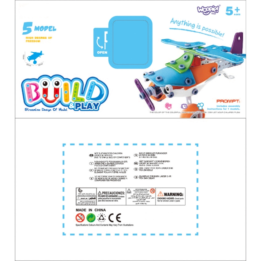 Konstruktorius WOOPIE Transporto priemonių rinkinys 5in1 STEM plytos-Žaislai, Konstruktoriai, Įvairūs konstruktoriai-e-vaikas