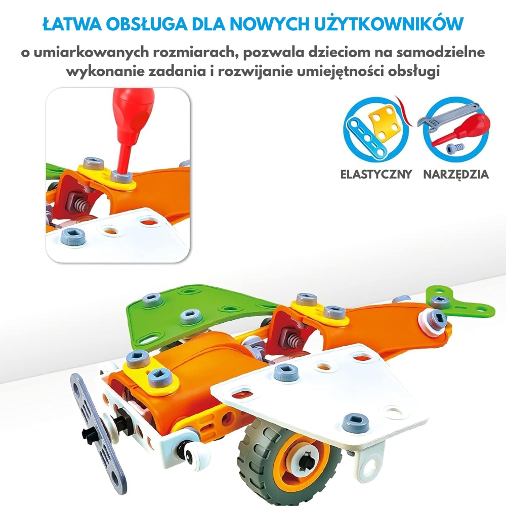 Konstruktorius STEM Transporto priemonės WOOPIE 163 el.