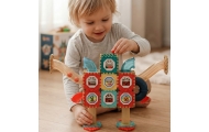 WOOPIE Klocki Magnetyczne Konstrukcyjne 3D Zestaw Edukacyjny Tor Kulkowy 128el.
