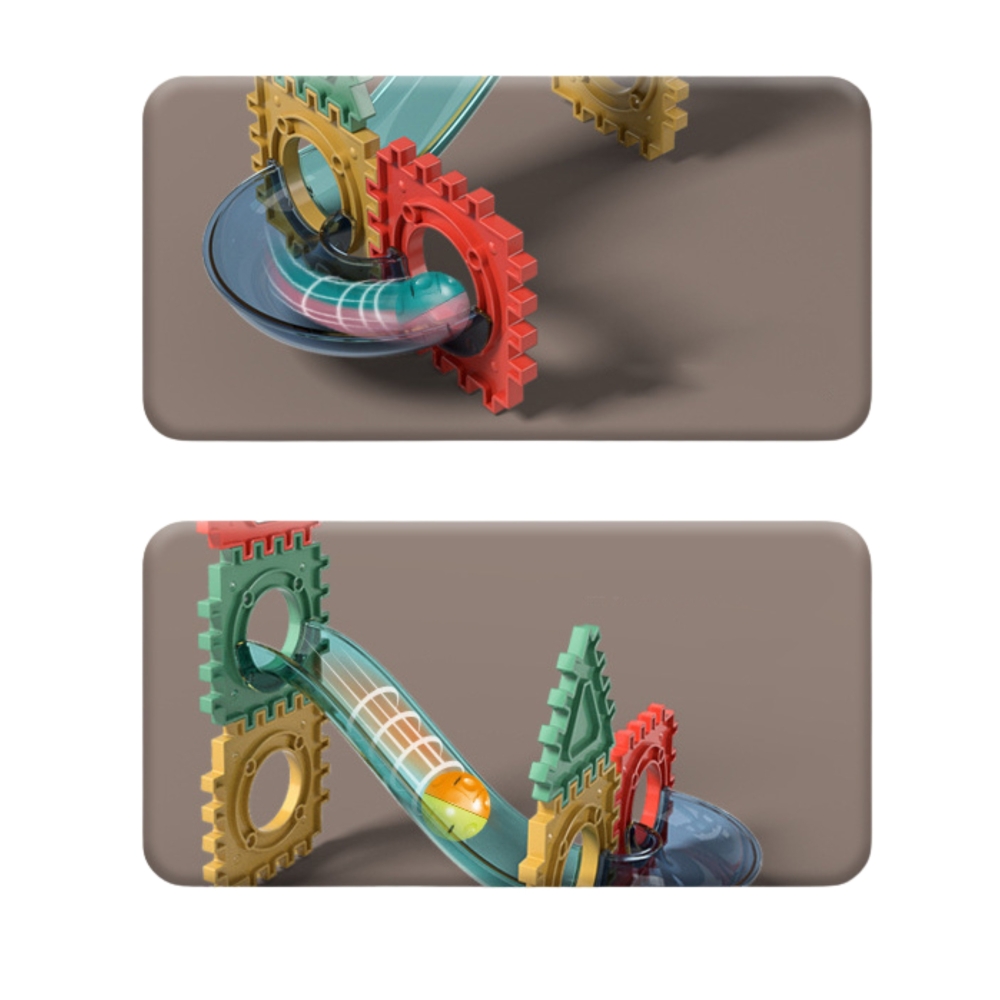 Magnetinis konstruktorius WOOPIE 3D Edukacinis kamuoliukų kelio rinkinys 128el.