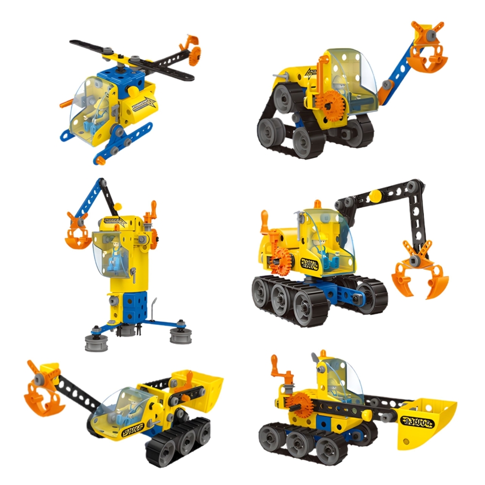 WOOPIE Building Blocks Build Construction Vehicles 8 STEAM Models 