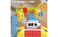 Magnetinių kaladėlių - traukinio trasos rinkinys WOOPIE Magic Cube, 68 vnt-Žaislai, Konstruktoriai, Auto ir transporto žaislai, 