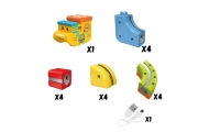 Magnetinių kaladėlių - traukinio trasos rinkinys WOOPIE Magic Cube, 18 vnt-Žaislai, Konstruktoriai, Auto ir transporto žaislai, 