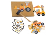 VIGA Wooden Nailing Toy Construction Vehicles 45 Pieces Montessori					