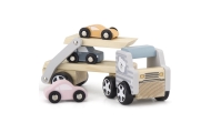 Medinė priekaba su žaisliniais automobiliais VIGA PolarB Montessori-Žaislai, Kūdikiams, Žaislai mažyliams (iki 4 m.