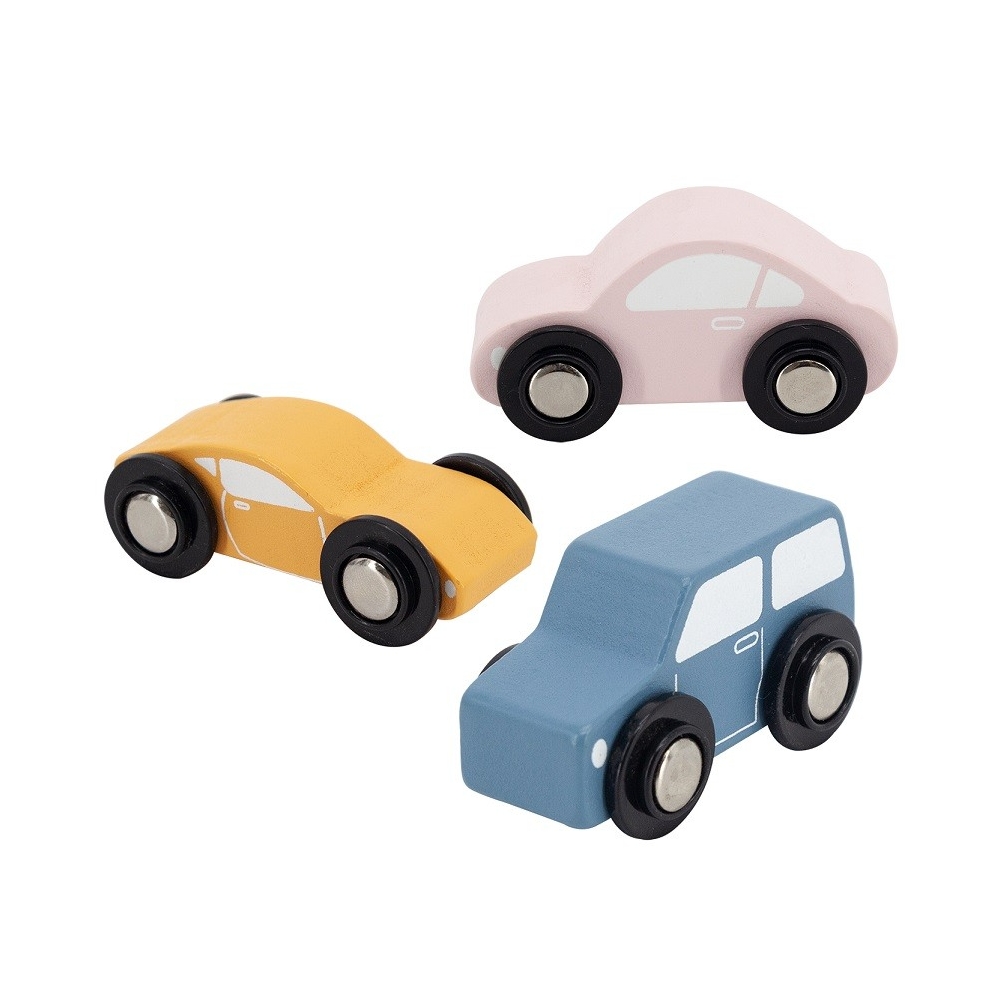 Medinė priekaba su žaisliniais automobiliais VIGA PolarB Montessori-Žaislai, Kūdikiams, Žaislai mažyliams (iki 4 m.