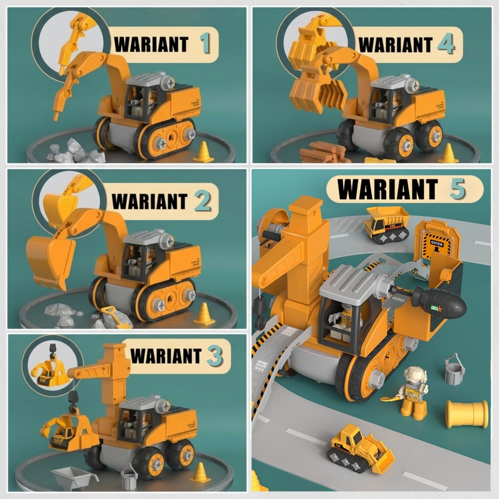Statybvietė WOOPIE Mega Construction Yard 5-in-1 XXL rinkinys