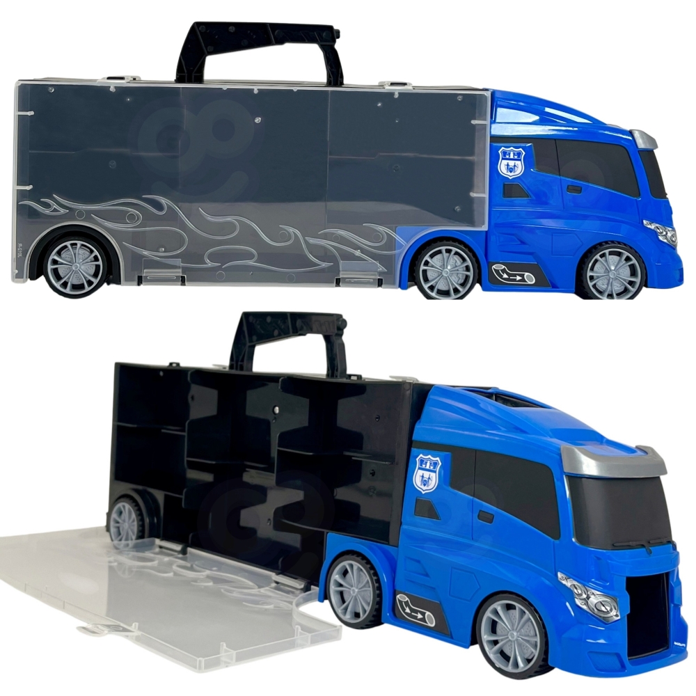 WOOPIE Zestaw Cieżarówka Transporter 3w1 Niebieski Policja					