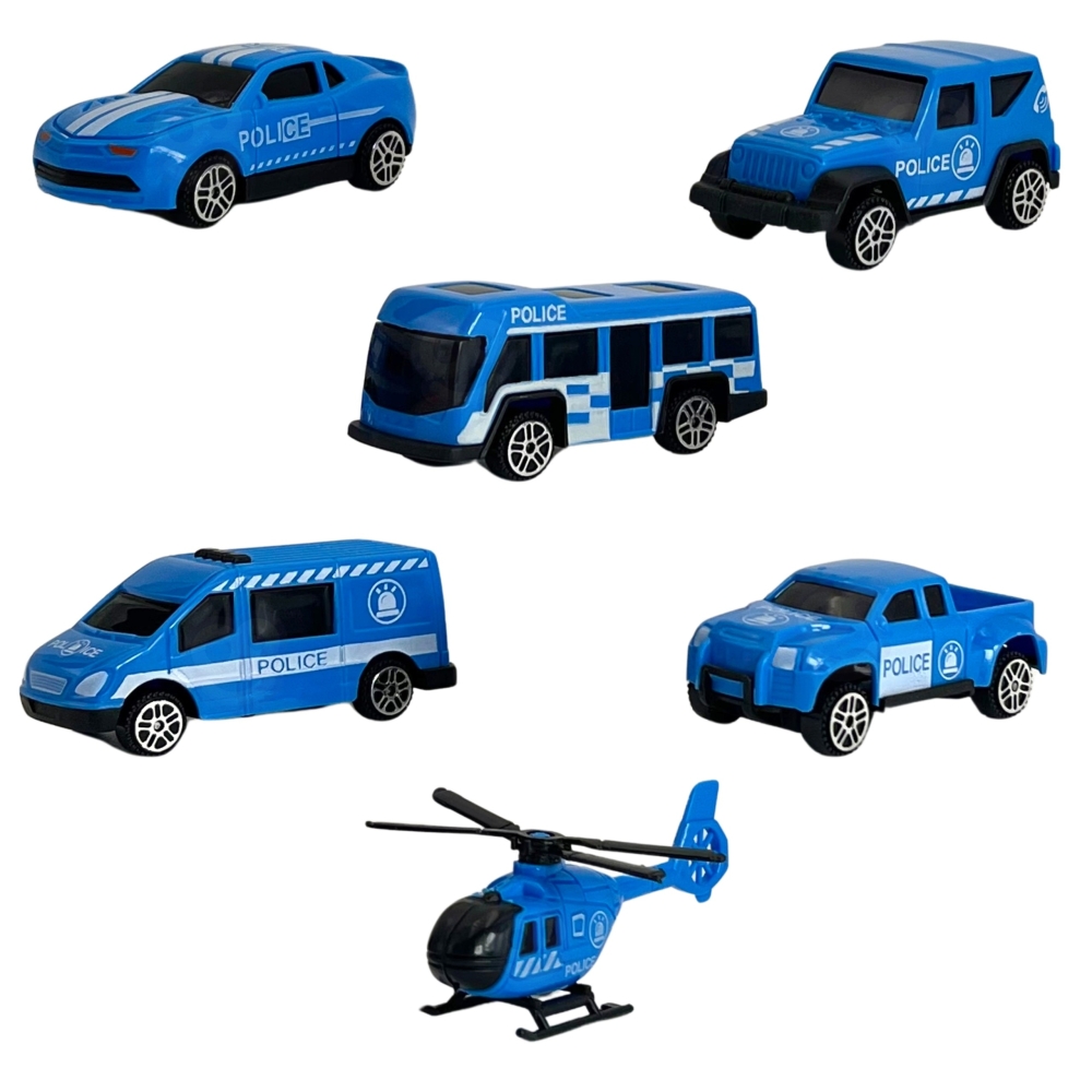 WOOPIE Zestaw Cieżarówka Transporter 3w1 Niebieski Policja					