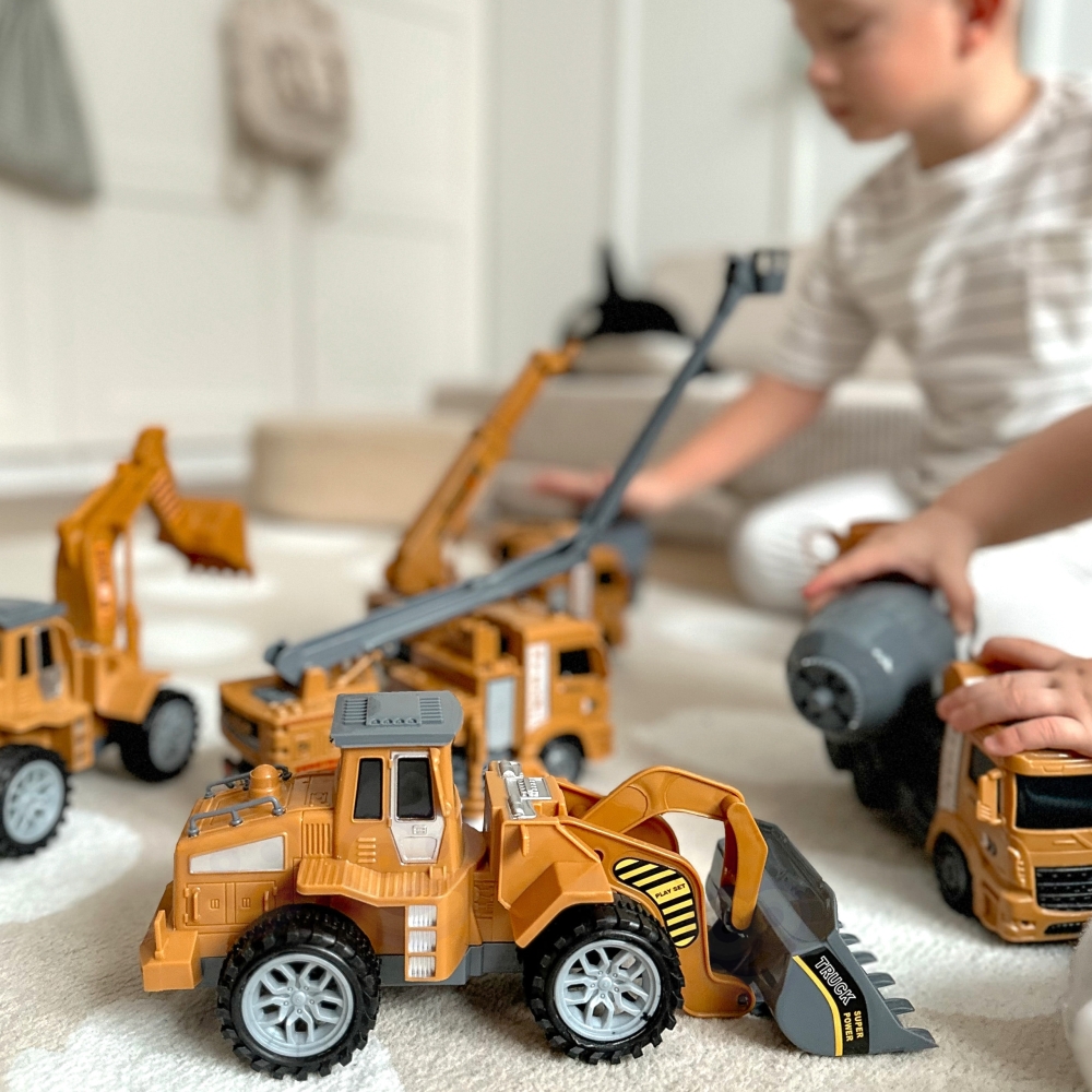 WOOPIE didelis rinkinys Construction Cars 6in1