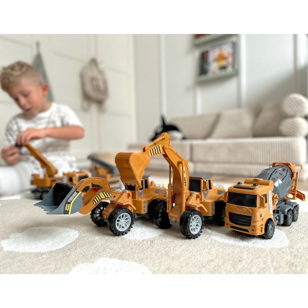 WOOPIE didelis rinkinys Construction Cars 6in1