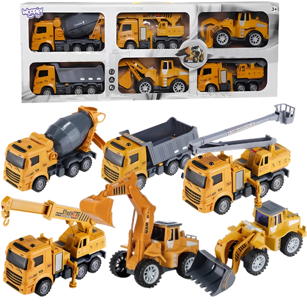 WOOPIE didelis rinkinys Construction Cars 6in1