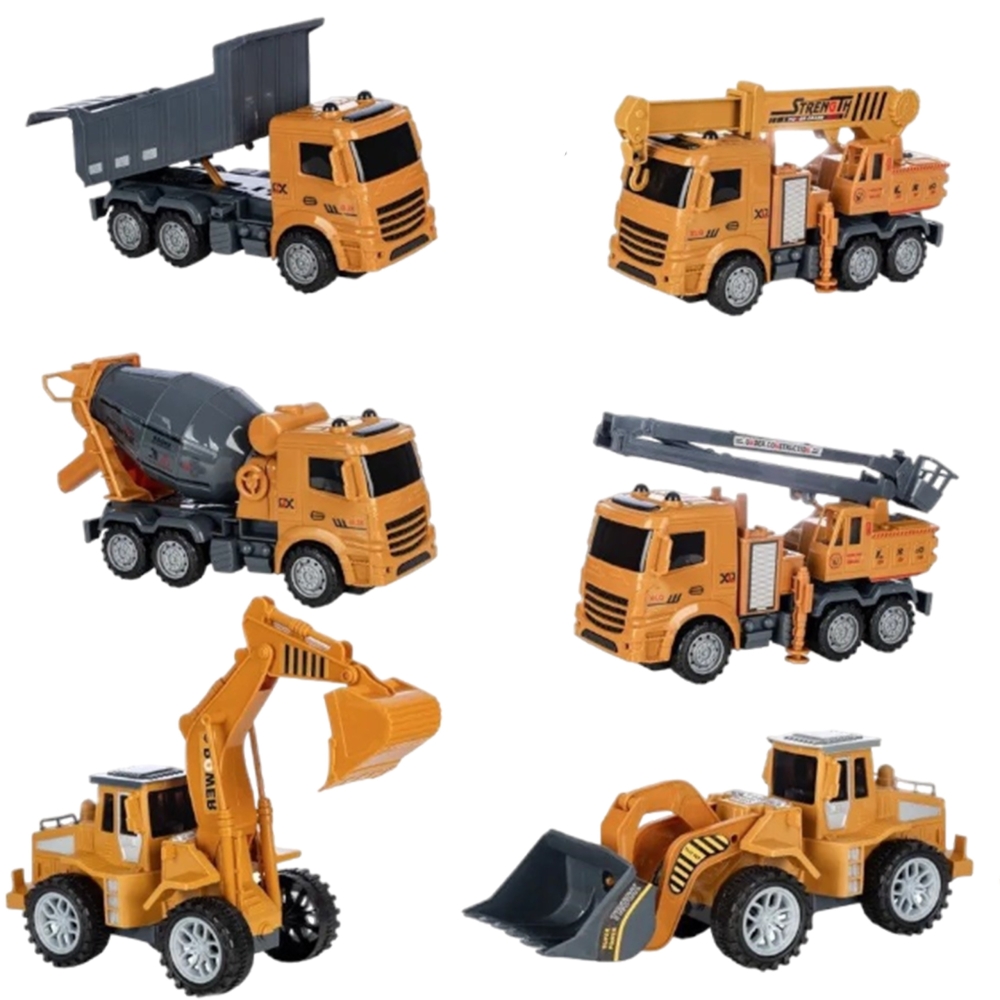 WOOPIE didelis rinkinys Construction Cars 6in1