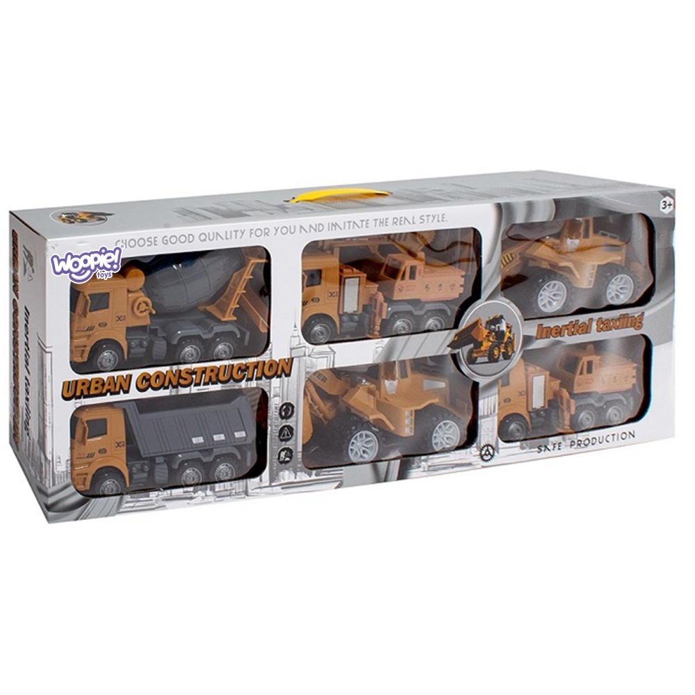WOOPIE didelis rinkinys Construction Cars 6in1