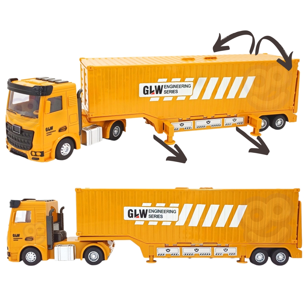 Sunkvežimio statybvietės rinkinys WOOPIE 6-in-1: kranas, automobiliai, priedai-Žaislai, Auto ir transporto žaislai, Garažai, tra