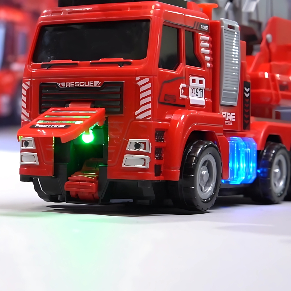 Interaktyvus gaisrinis automobilis WOOPIE su judančiomis kopėčiomis