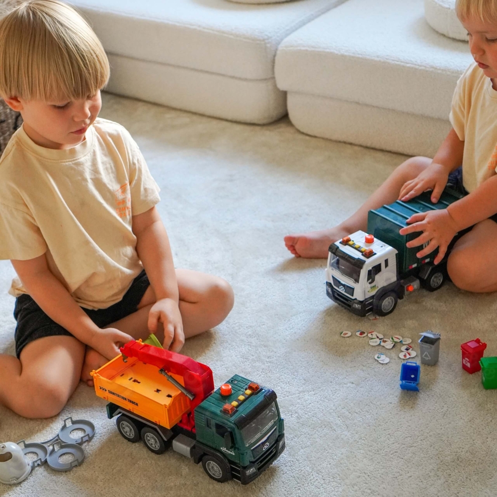 Šiukšlių surinkimo sunkvežimis WOOPIE 1:10-Žaislai, Auto ir transporto žaislai, Mašinos-e-vaikas