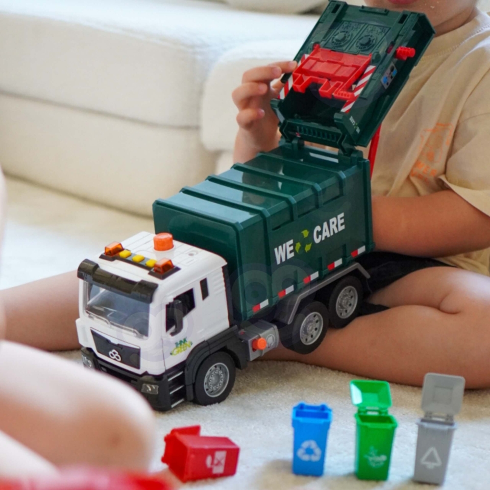 Šiukšlių surinkimo sunkvežimis WOOPIE 1:10-Žaislai, Auto ir transporto žaislai, Mašinos-e-vaikas