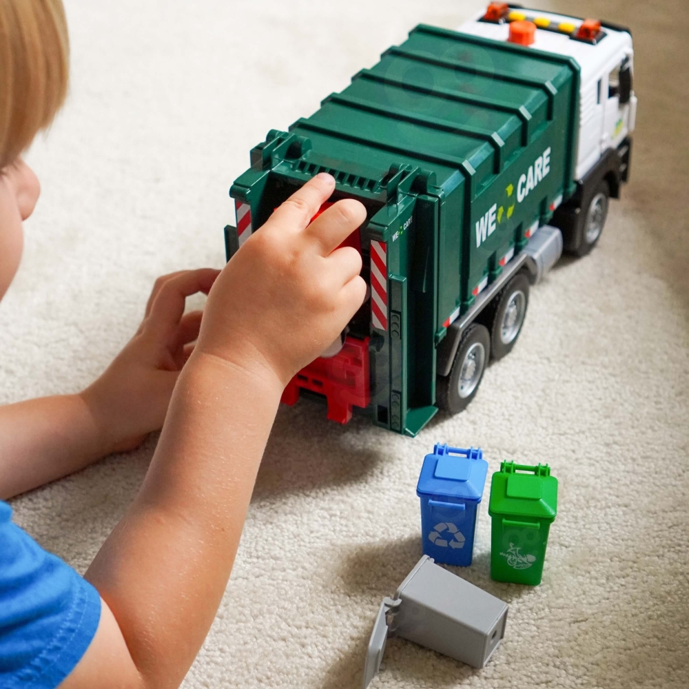 Šiukšlių surinkimo sunkvežimis WOOPIE 1:10-Žaislai, Auto ir transporto žaislai, Mašinos-e-vaikas