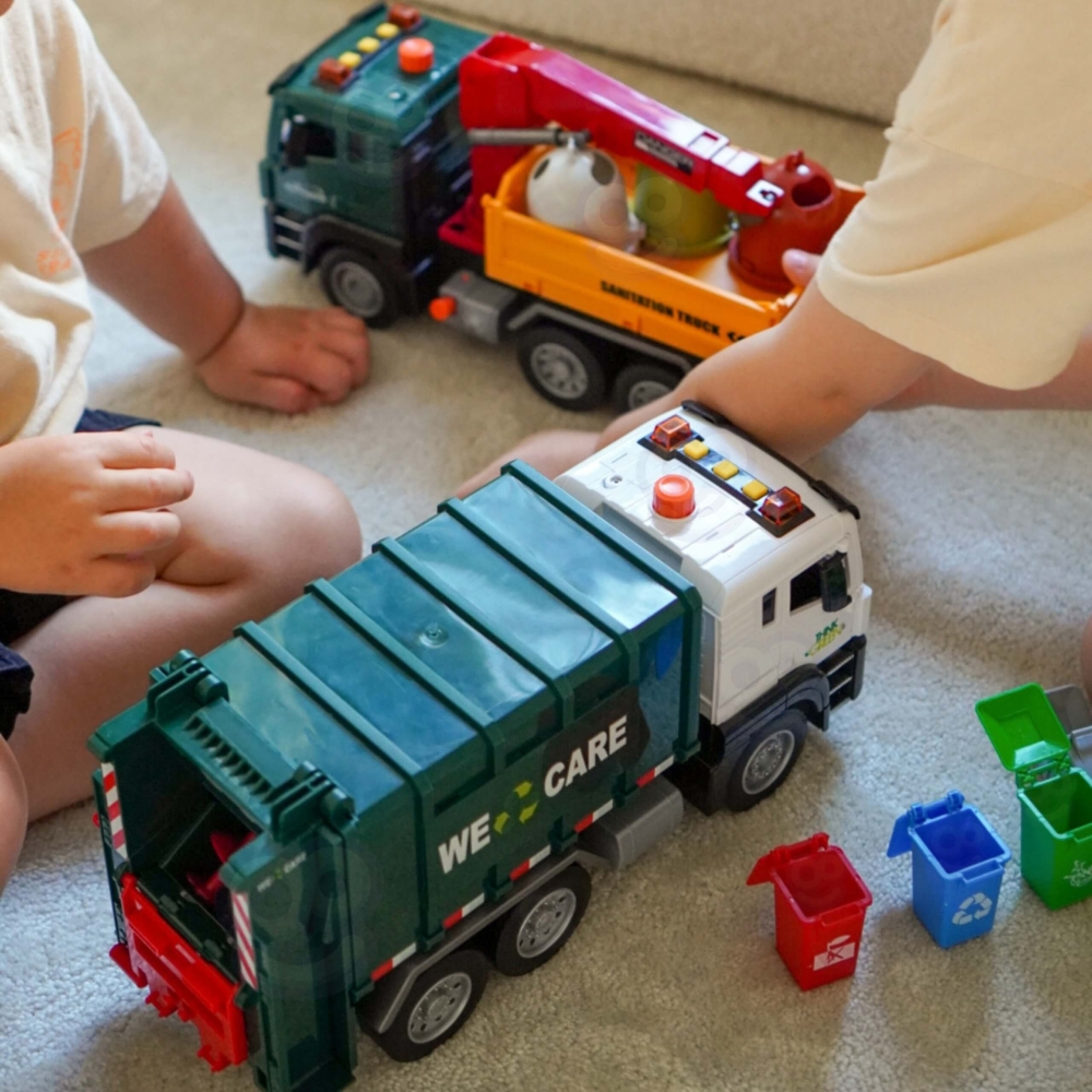 Šiukšlių surinkimo sunkvežimis WOOPIE 1:10-Žaislai, Auto ir transporto žaislai, Mašinos-e-vaikas