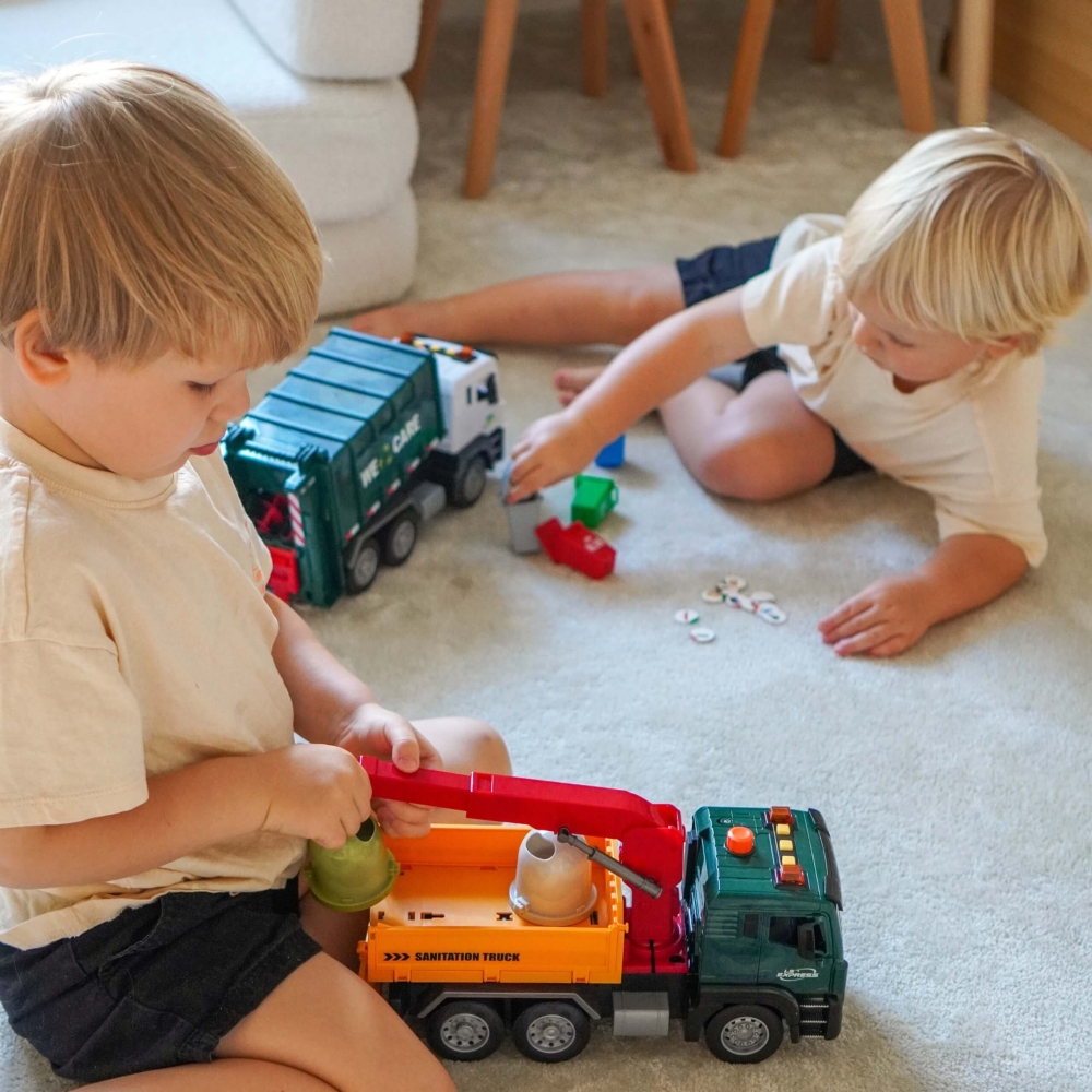 Šiukšlių surinkimo sunkvežimis WOOPIE 1:10-Žaislai, Auto ir transporto žaislai, Mašinos-e-vaikas