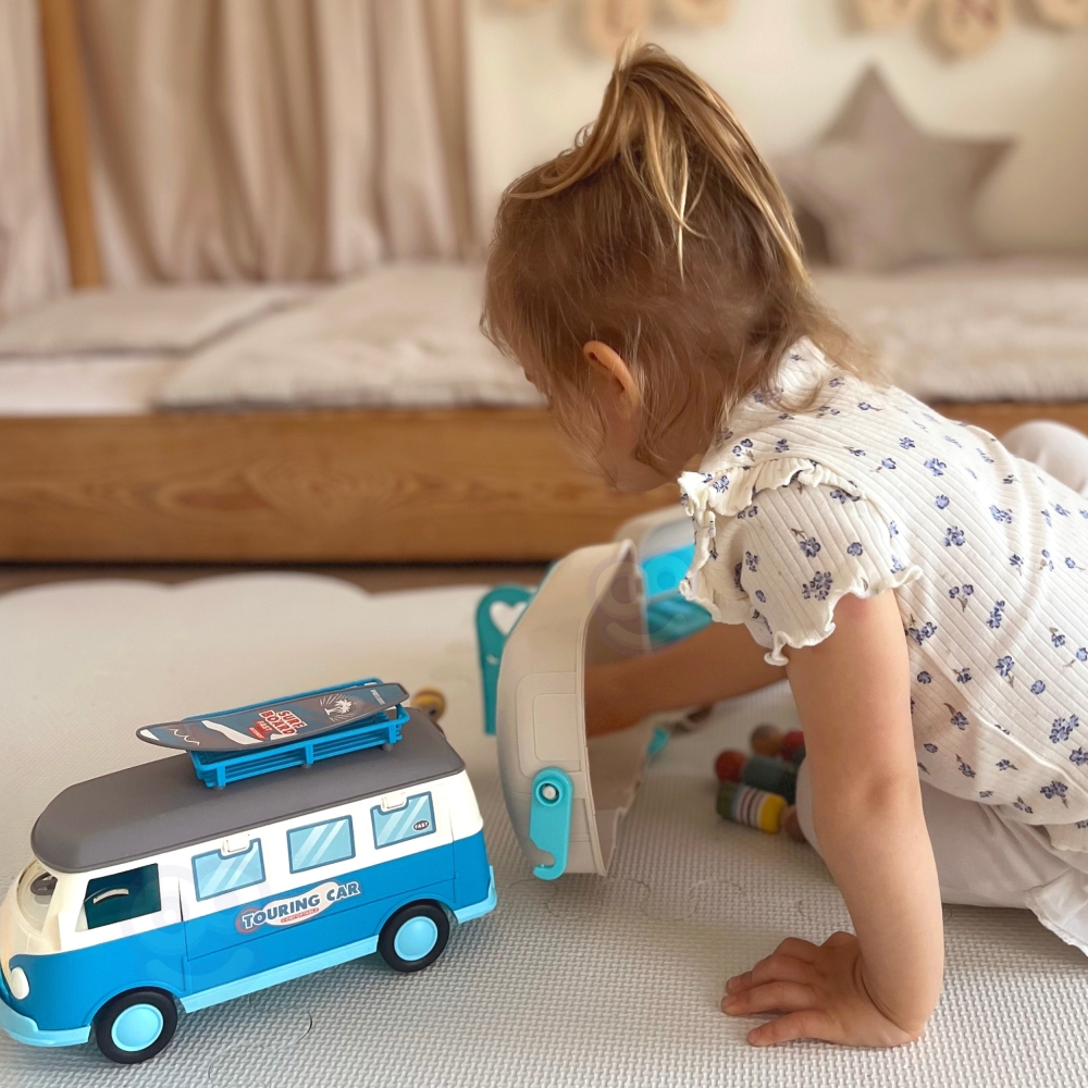 Lėlių kemperis WOOPIE XL Camper Stovyklavimo rinkinys su priekaba-Žaislai, Lėlės ir jų priedai, Auto ir transporto žaislai, Maši