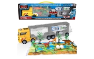 WOOPIE Ciężarówka Transporter 2w1 Zestaw Dinozaurów + Makieta